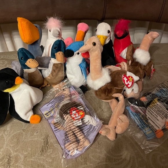 Beanie Baby Birds - Rare Lot of 1 Mint with Tags Stretch, Kuku. Puffer, Rocket + - Picture 2 of 5